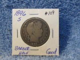 1896S BARBER HALF SEMI KEY