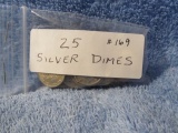 25 U.S. SILVER DIMES