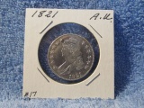 1821 BUST HALF AU