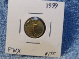 1999 1/10-OZ. GOLD EAGLE BU