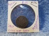 1863 CIVIL WAR STORE TOKEN G.P. ALBRIGHT GROCER MASSILLON, OH.