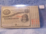 $5. LOUISIANA BABY BOND NOTE W/COUPONS CU