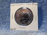 2013 CANADIAN SILVER BISON BU