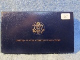 1987 U.S. CONSTITUTION 2-COIN SET W/$5. GOLD PIECE PF