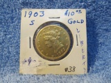 1903S $10. LIBERTY HEAD GOLD PIECE XF