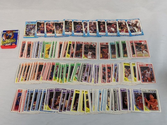 1989-1990 Fleer basketball set with stickers