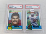 1990 Topps Barry Sanders & Junior Seau - PSA Graded 9