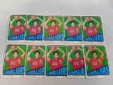 Austin Carr rookies 1972-1973 Topps cards, lot of 10
