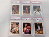 (6) 1991 Hoops McDonalds Ewing,Barkley,Stockton,Pippen and others-PSA Graded