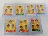 1960 Topps baseball lot of 7, cards 464 through 470