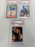 (3) PSA Graded Baseball Cards - O. Vizquel, J. Thome & M. Grace