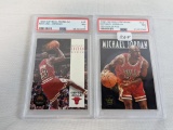 (2) 1993 Skybox Premium Michael Jordan-PSA 7