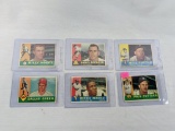 1960 Topps baseball lot of 6, cards 364-369