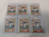 (6) 1987 Topps Traded Greg Maddux Cards - Raw