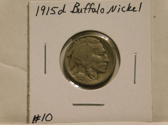 1915D BUFFALO NICKEL VG