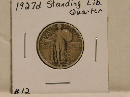 1927D STANDING LIBERTY QUARTER VF