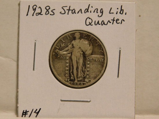 1928S STANDING LIBERTY QUARTER VF