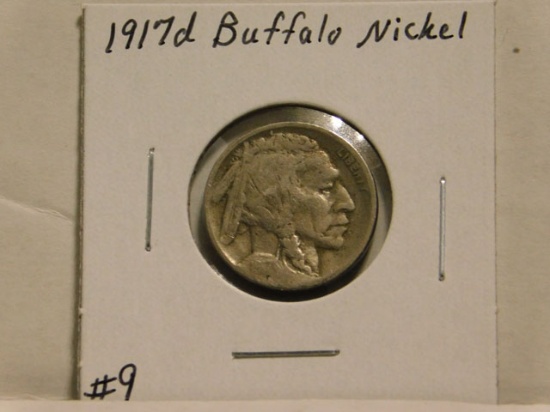 1917D BUFFALO NICKEL VG