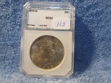 1935S PEACE DOLLAR IN PCI MS66 HOLDER SOME TONING WELL STRUCK