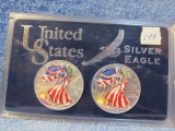 2-1999 PAINTED SILVER EAGLES