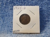 1924D LINCOLN CENT VF