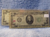 1934,50D, $20. FEDERAL RESERVE NOTES