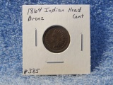 1864 BRONZE INDIAN HEAD CENT XF+