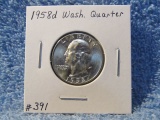 1958D WASHINGTON QUARTER BU