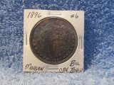 1896 MORGAN DOLLAR (COLORFUL TONING) BU