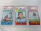 1971 Topps football Rookie lot, PSA, all NM7: Taylor, Anderson, Sanders