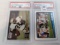 (2) Bo Jackson PSA Graded Football Cards