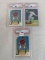 (3) (2) 1991 Upper Deck & 1994 Pinnacle Chipper Jones Rookie PSA Graded Cards