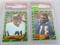 Bruce Smith and Frank Minnifield PSA graded Rookies football, NM-MT