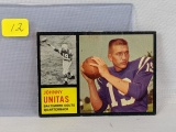 1962 Topps Johnny Unitas, slight crease,