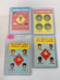 1963 Topps baseball cards, Mantle (card 2), Koufax (card 9), Drysdale (card 7), card '63 Rookies VG-