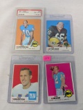 1968 Topps football lot: Griese, Tarkenton, Nitschke, Anderson Rookie, PSA,NM-MT