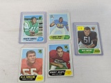 1968 Topps football lot : Butkus, Snell and 3 others, VG-EX