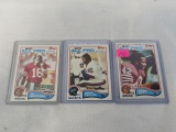 1982 Topps football Rookies lot and Taylor plus Montana 488 card, VG+-NM