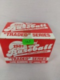 1981 Topps Tradd baseball set, MT