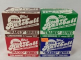 Topps baseball traded sets: 1988, 1989, 1990, 1991