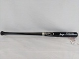 Francisco Mejia signed game-type black bat, silver sharpie, JSA cert