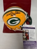 Willie Davis Green Bay Packers signed mini-helmet, signed w/black sharpie, JSA, w/inscription