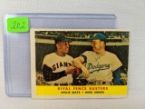 1958 Topps Mays, Snider, appears to have printing dots, crease on bottom left