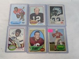 Vintage football lot of stars: Tittle, Dawson, Dorsett, Bradshaw, Jones, Little (Rookie)