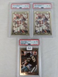 1990 Action Packed (2) Deion Sanders & Junior Seau Cards- PSA 8