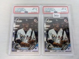 (2) 2019 Bowman Victor Mesa Jr. Cards - PSA 8