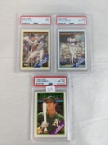 (3) 1988 Topps PSA Graded Baseball Cards - Ryan, Gooden & Canseco