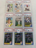 (9) PSA Graded Baseball Cards - Sanders, Visquel, Gwynn & Others