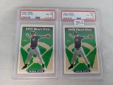 (2) 1993 Topps Derek Jeter Cards - PSA 8