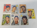 1954 Topps lot of 7 baseball